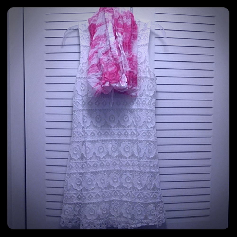 Tie dye pink scarf